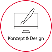 Konzept und Design klein